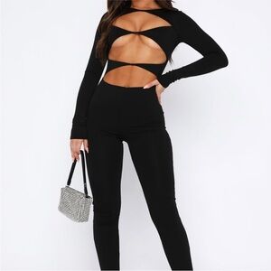 White Fox Black Jumpsuit XS NWT